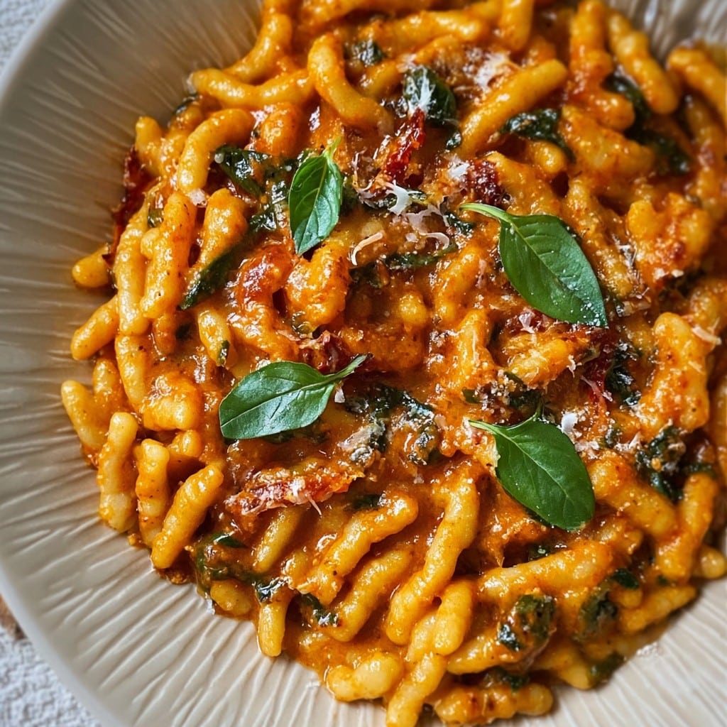 Creamy Basil & Calabrian Chili Cavatelli