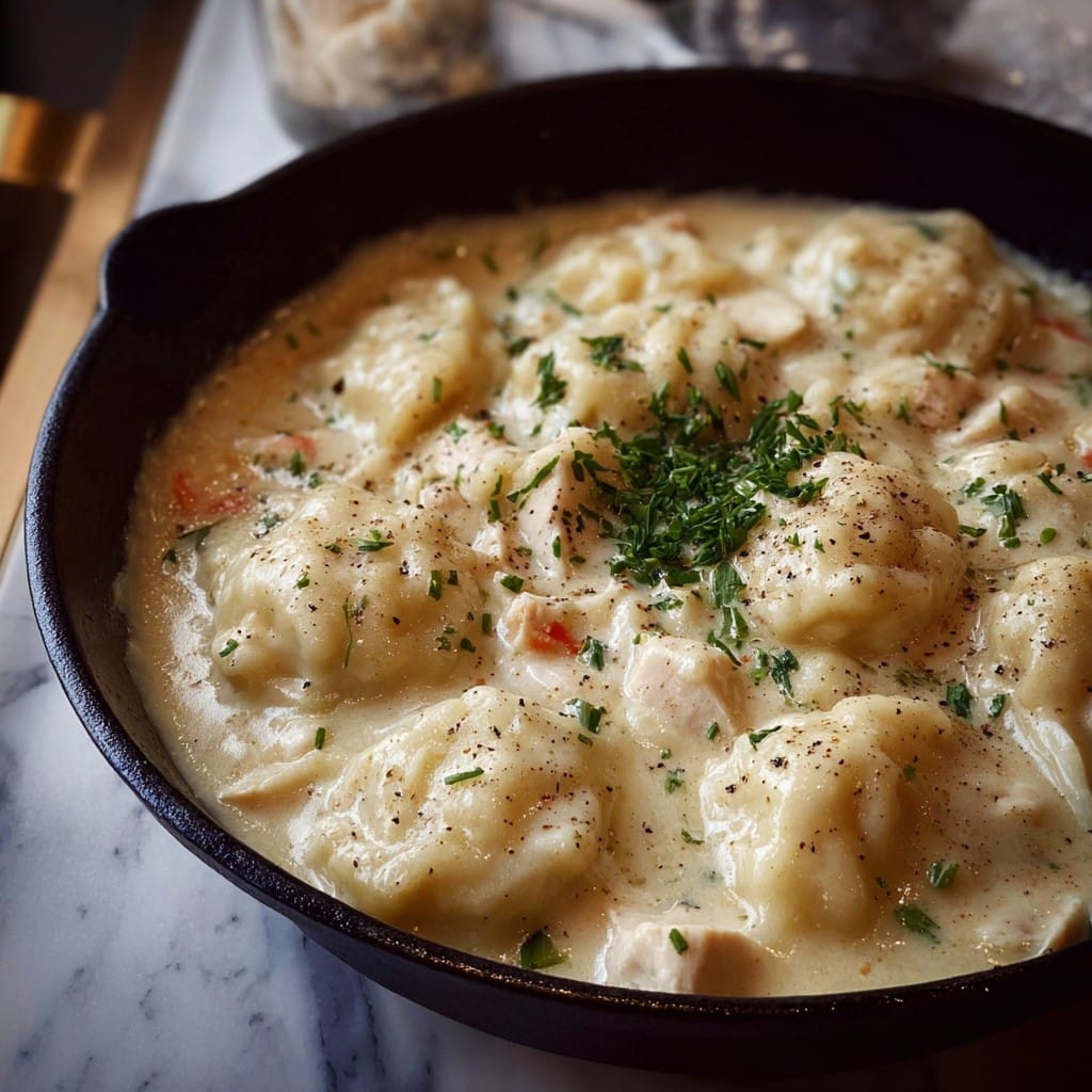Creamy chicken and dumplings