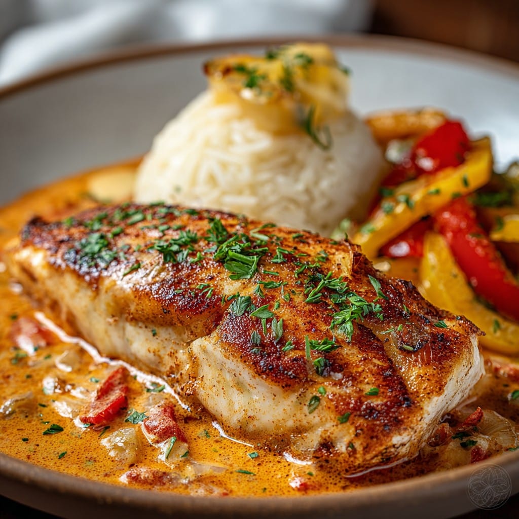 Red Snapper with Creamy Creole Sauce