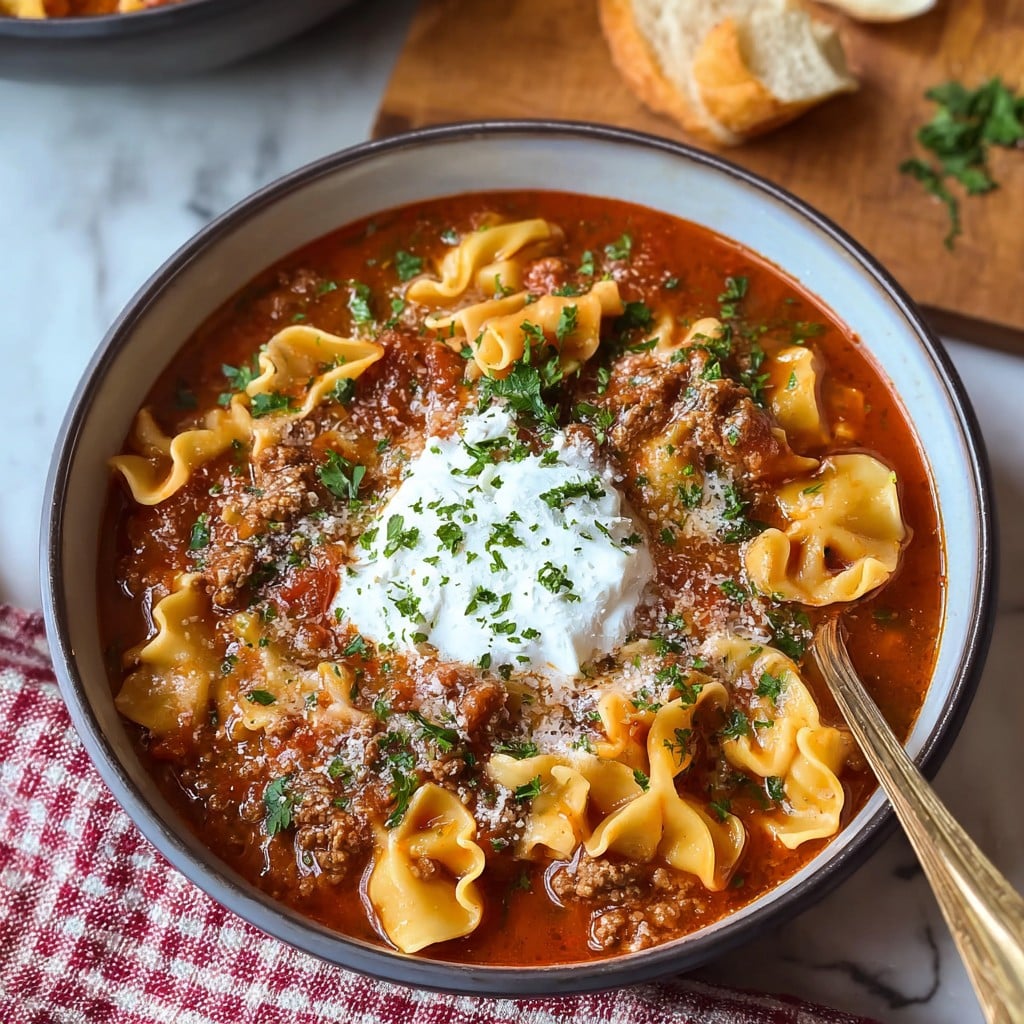 Slow Cooker Lasagna Soup