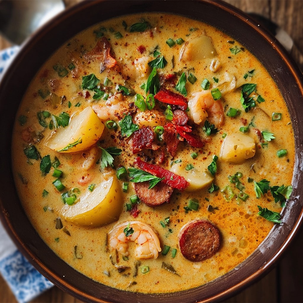 Spicy Southern Comfort Cajun Potato Soup