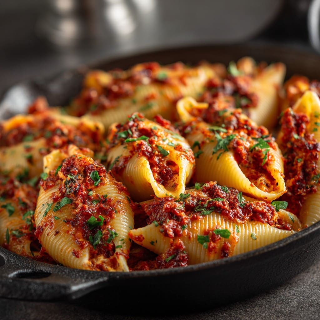 Sun-Dried Tomato and Ricotta Stuffed Shells