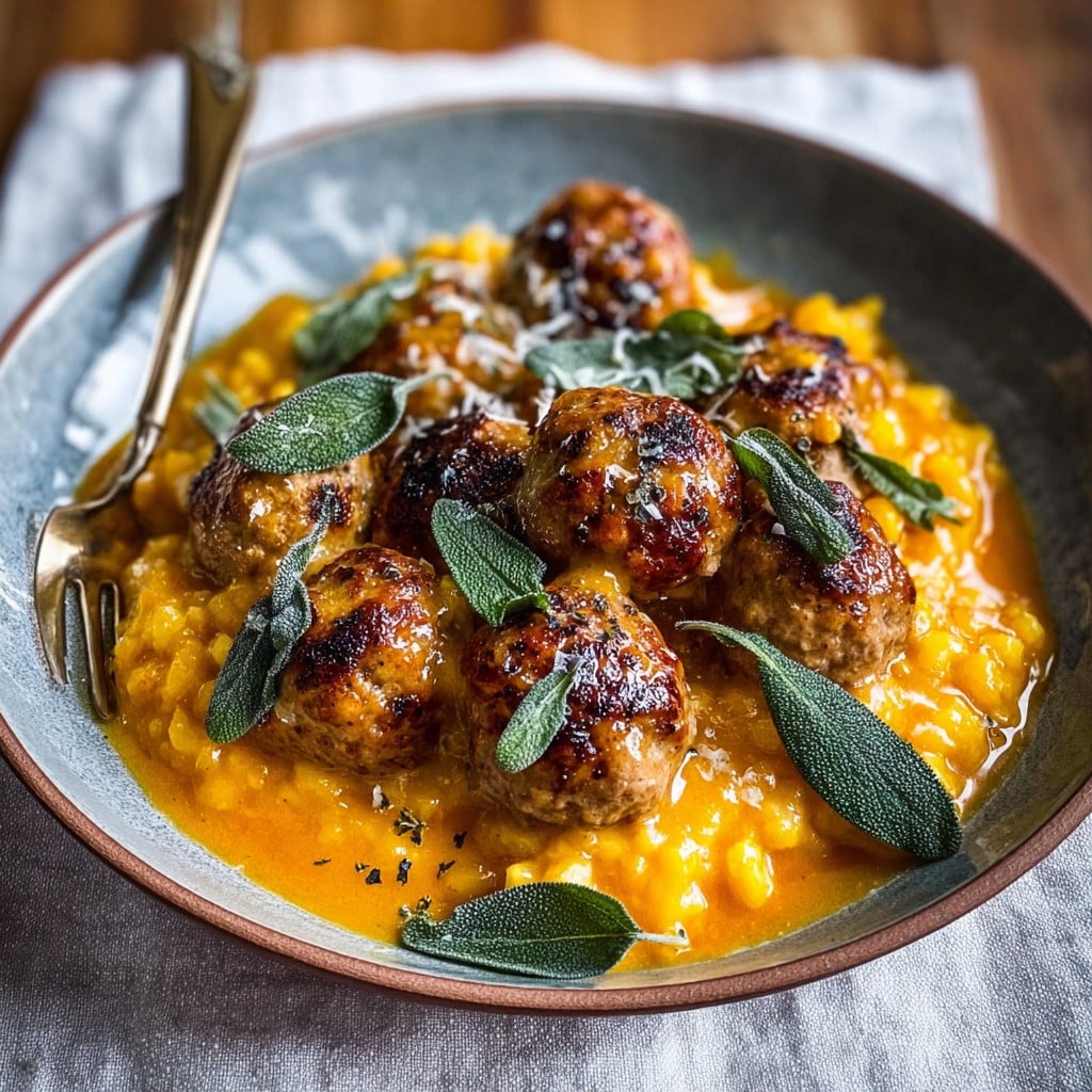 Turkey Meatballs Pumpkin Sage Sauce