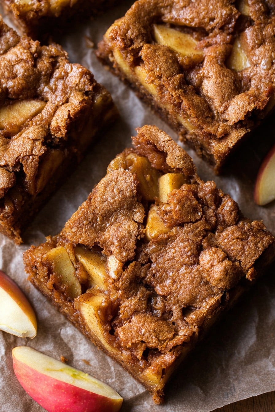 A delicious, irresistible picture of Brown Butter Apple Pie Blondies