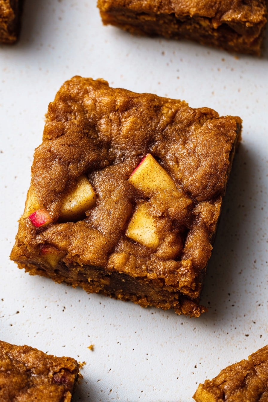 A delicious, irresistible picture of Brown Butter Apple Pie Blondies