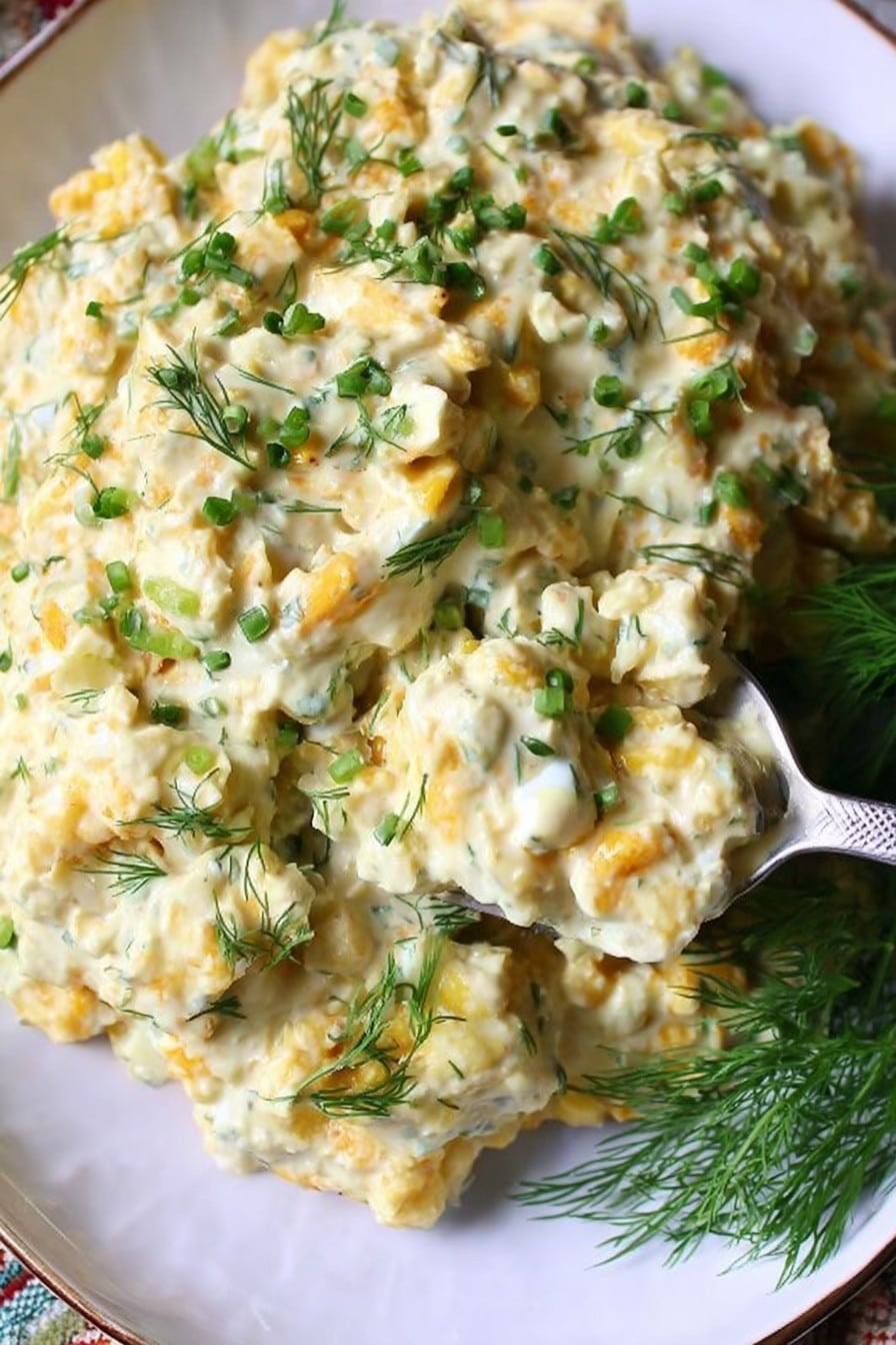 A delicious, irresistible picture of Cottage Cheese Egg Salad