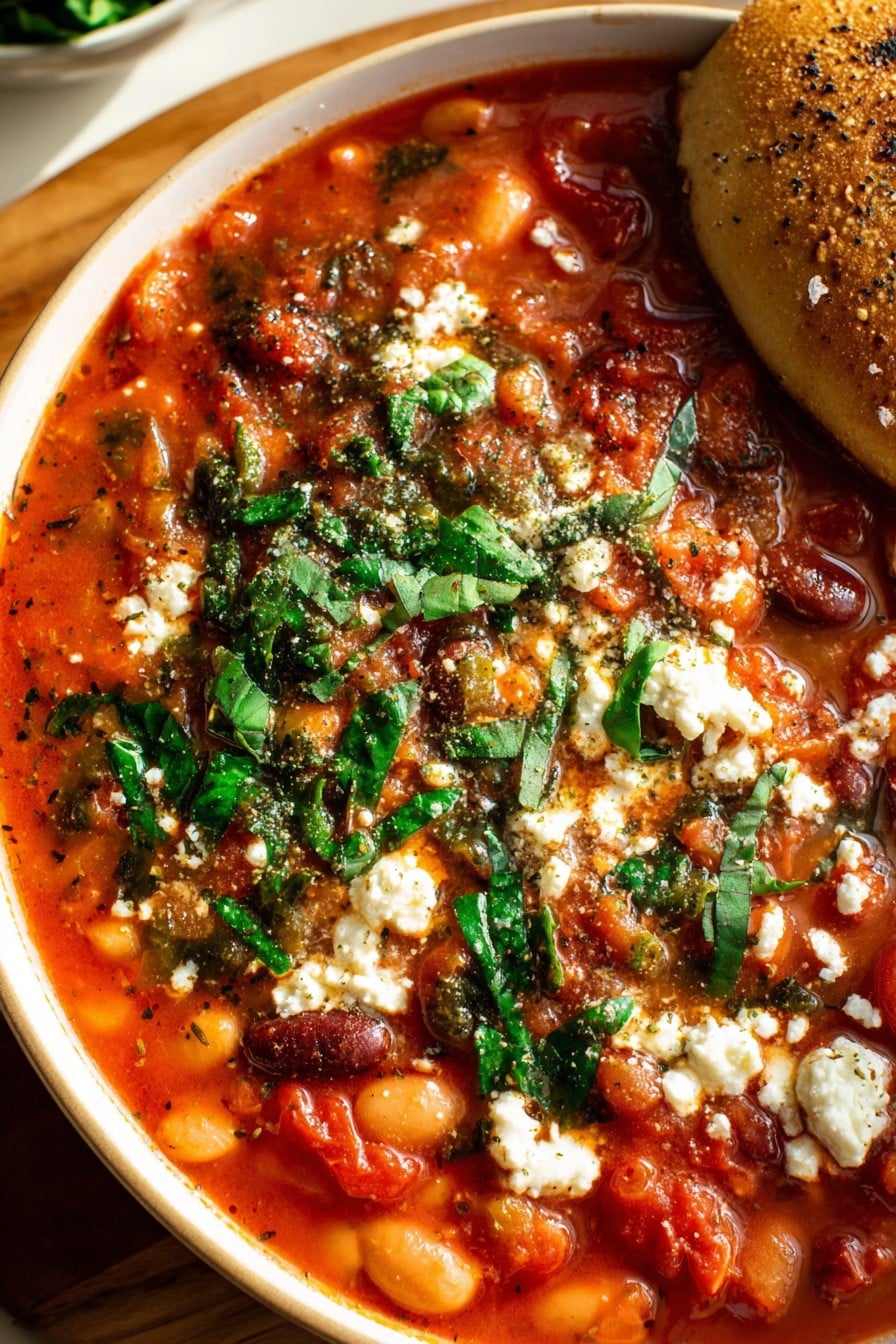 A Delicious, Irresistible Picture of Pizza Butterbean Soup