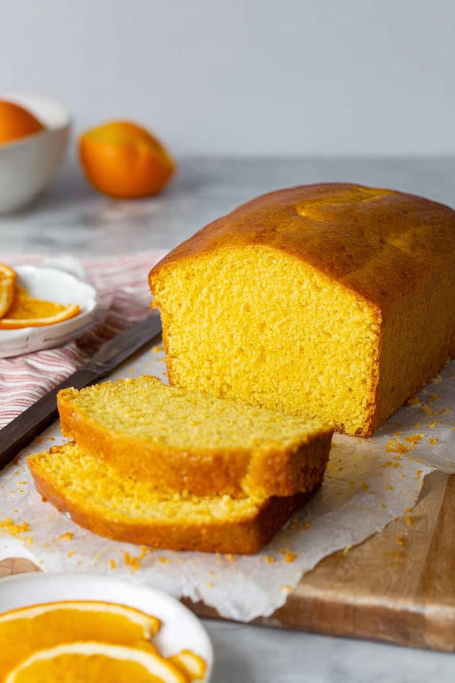 A delicious, irresistible picture of Whole Orange Blender Cake