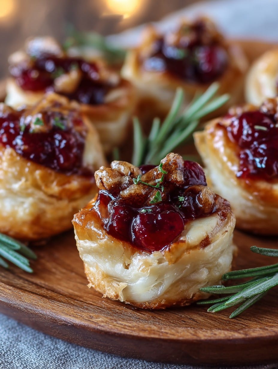 Baked Cranberry Brie Bites - From My Grandma Christmas Appetizers