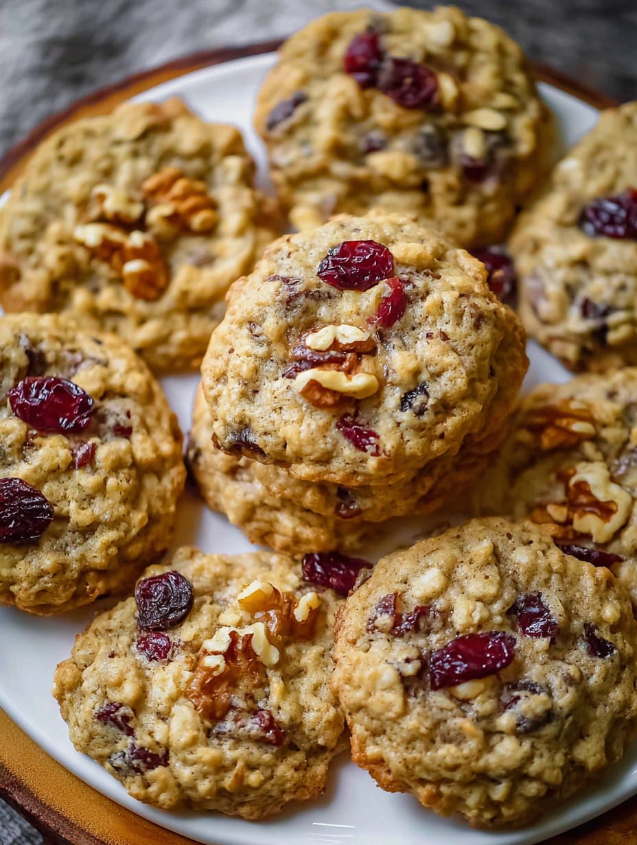 Brown Butter Cranberry Walnut Oatmeal Cookies
