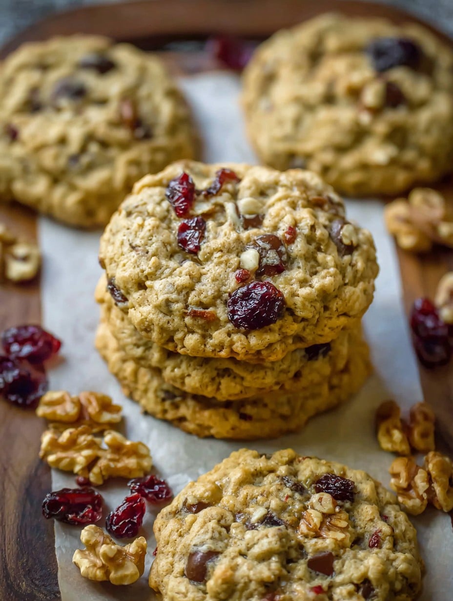Brown Butter Cranberry Walnut Oatmeal Cookies