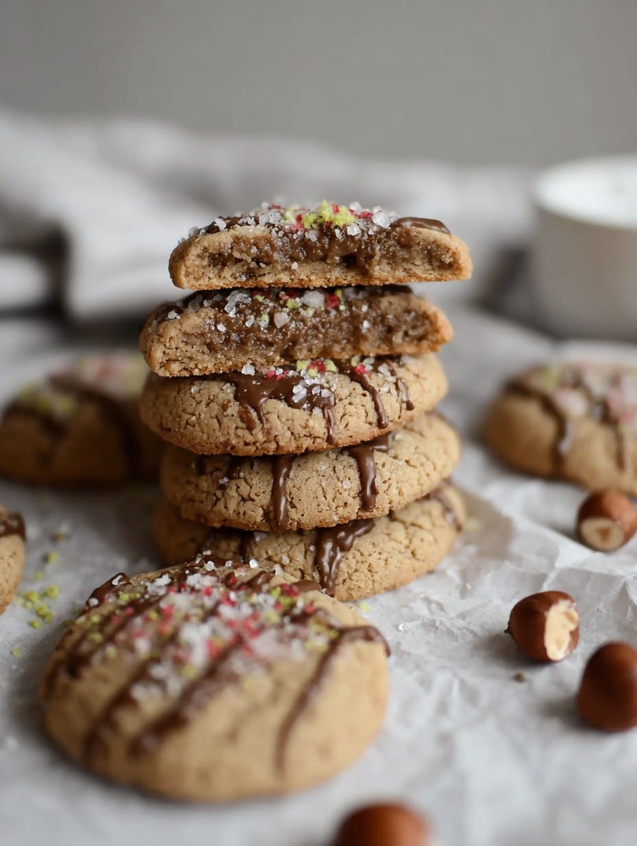 Christmas Hazelnut Sea Salt Cookies