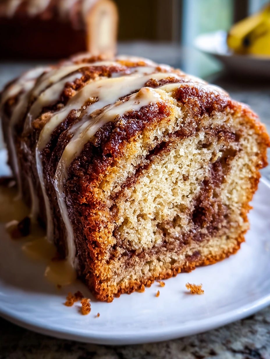 Cinnamon Roll Banana Bread