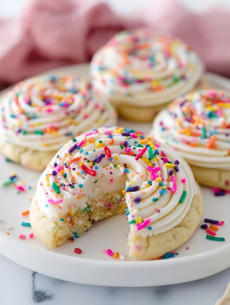 Crumbl Birthday Cake Cookie Copycat