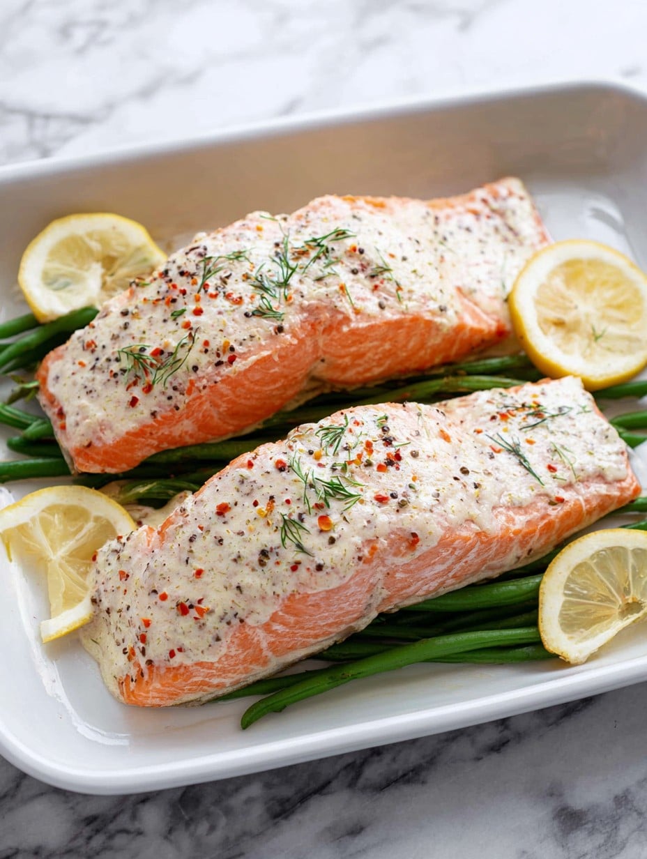 Easy Sour Cream Baked Salmon