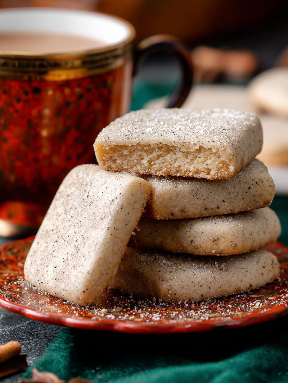 Easy Vanilla Chai Shortbread Cookies