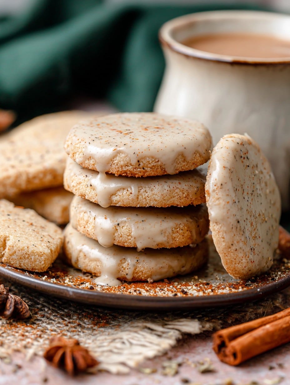 Easy Vanilla Chai Shortbread Cookies