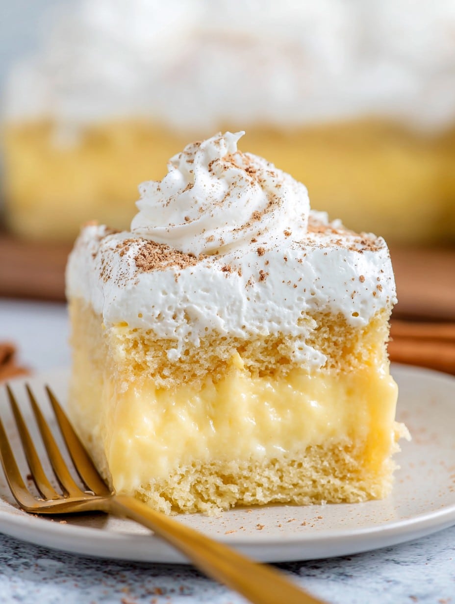 Eggnog Poke Cake