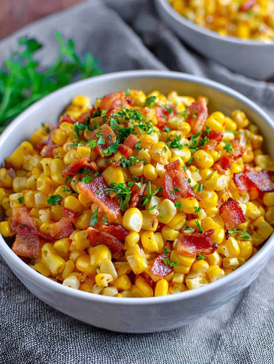 Fresh Corn and Bacon Side Dish
