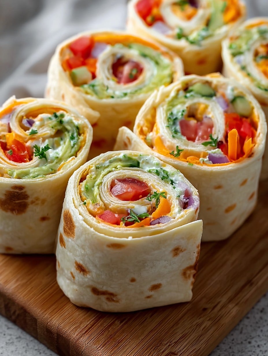 Fresh Vegetable Tortilla Roll Ups