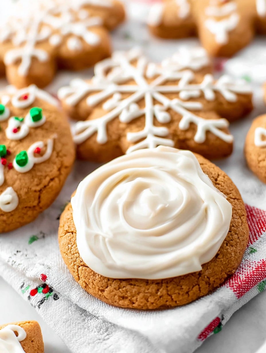 Frosted Gingerbread Cookies