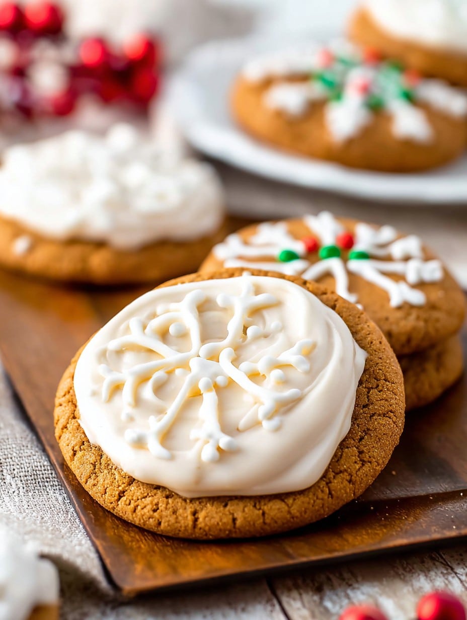 Frosted Gingerbread Cookies
