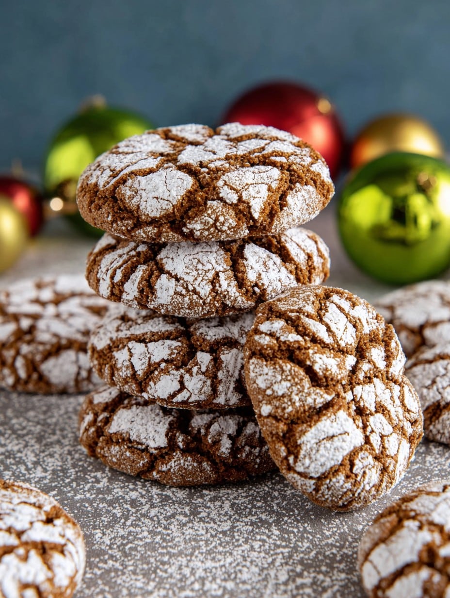 Gingerbread Crinkle Cookies