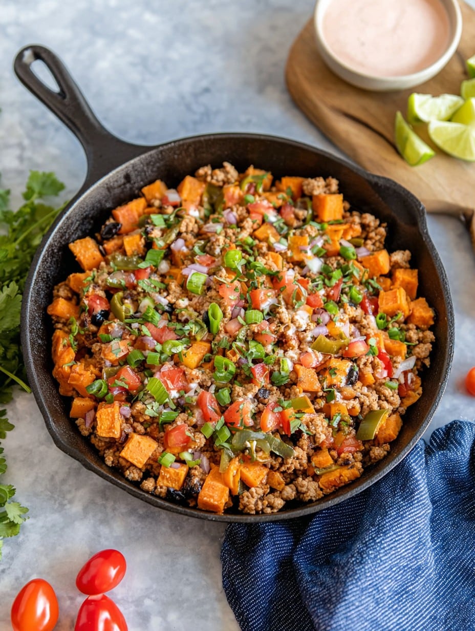 Ground Turkey Sweet Potato Skillet