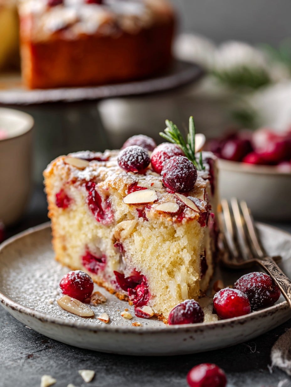 Irresistible Almond Cranberry Cake