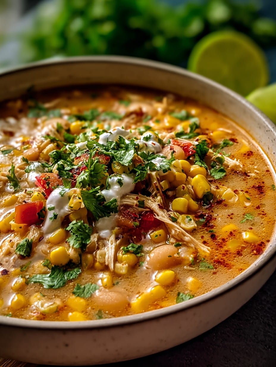 Mexican Street Corn White Chicken Chili Recipe