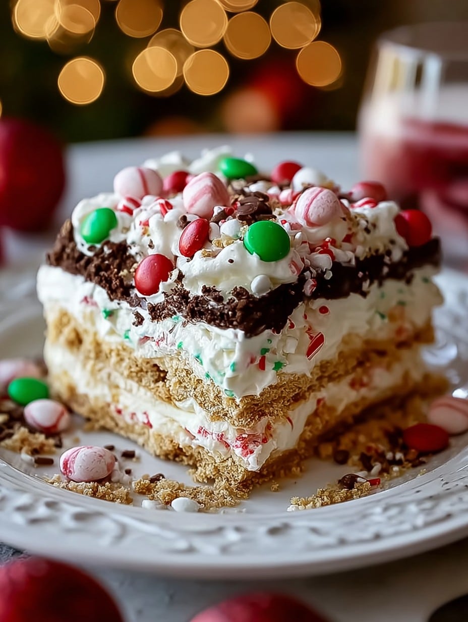 No-Bake Christmas Cookie Lasagna
