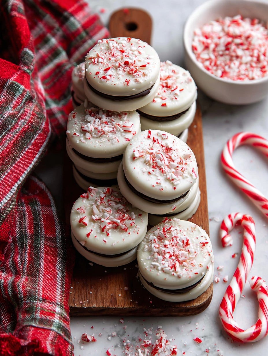 Peppermint Bark Oreos