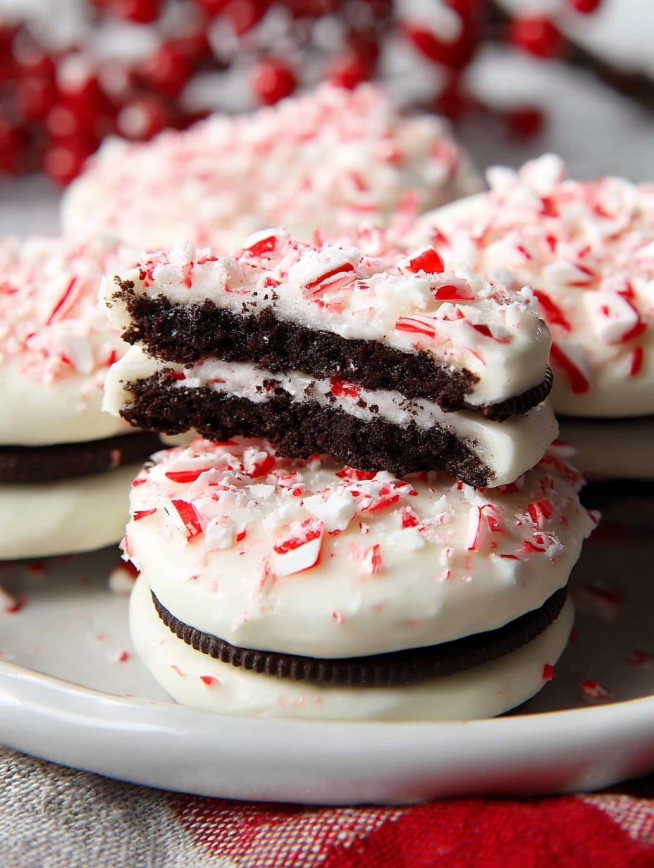 Peppermint Bark Oreos