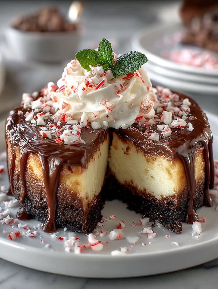 Peppermint Chocolate Cheesecake Recipe