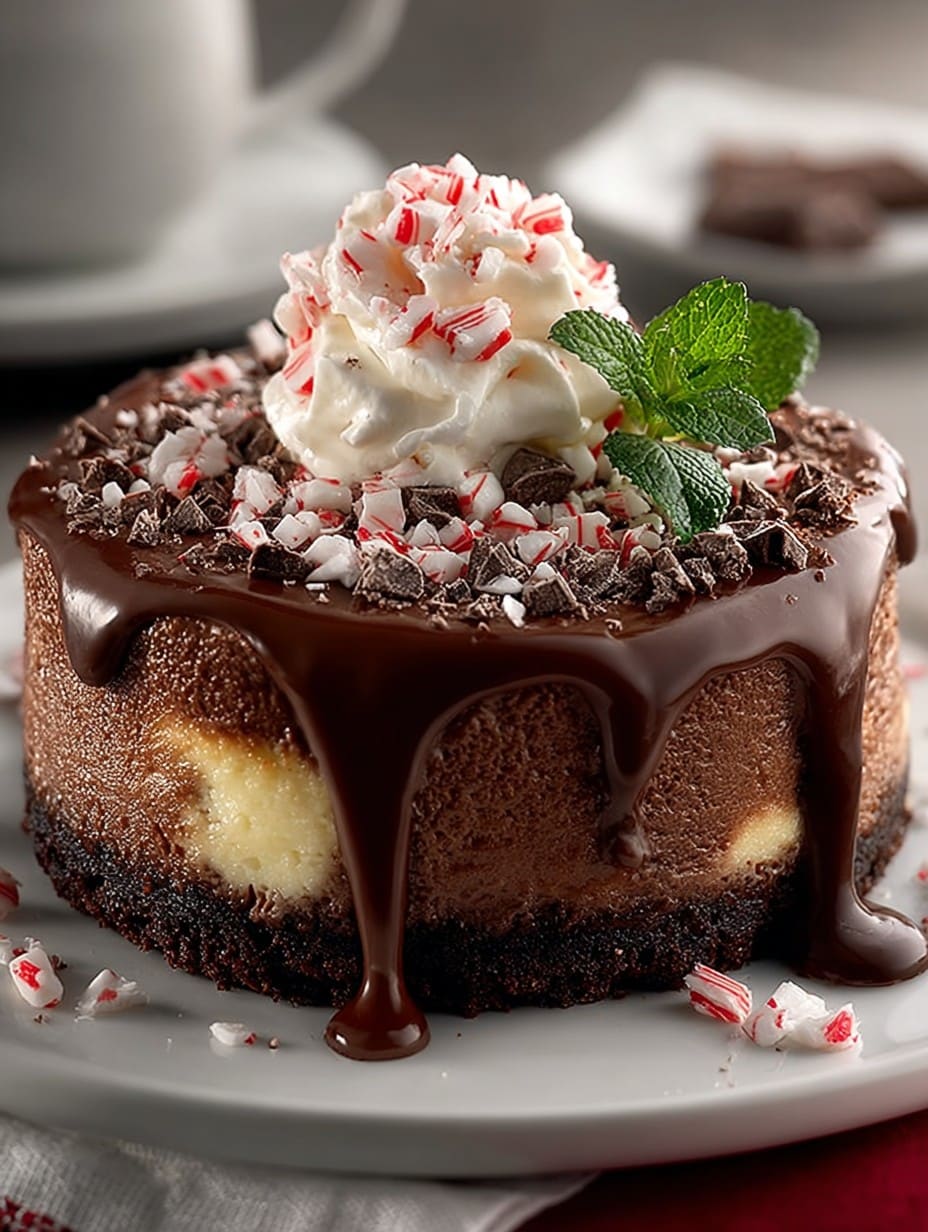 Peppermint Chocolate Cheesecake Recipe