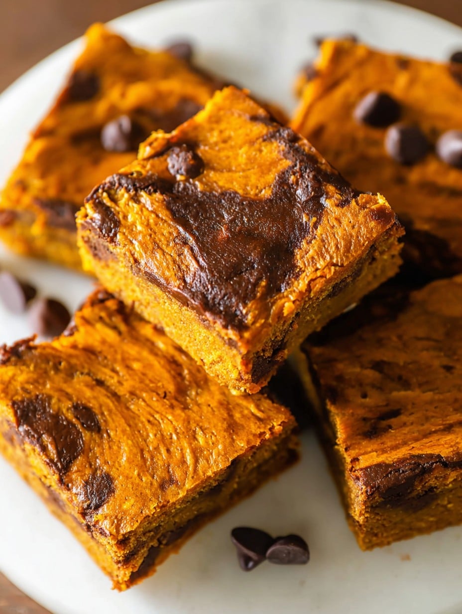 Pumpkin Chocolate Chip Brownies