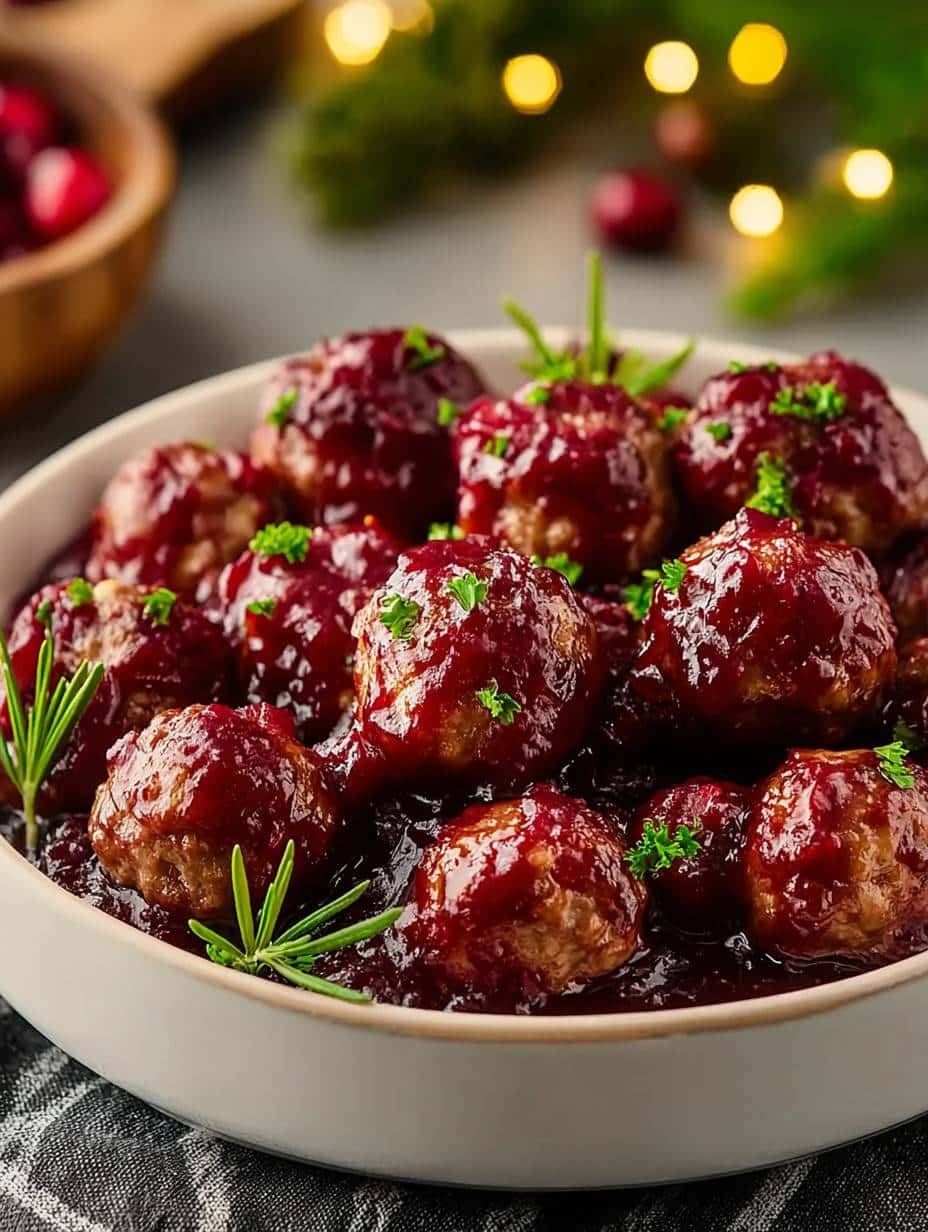 Quick Christmas Cranberry Meatballs for Festive Gatherings Recipe