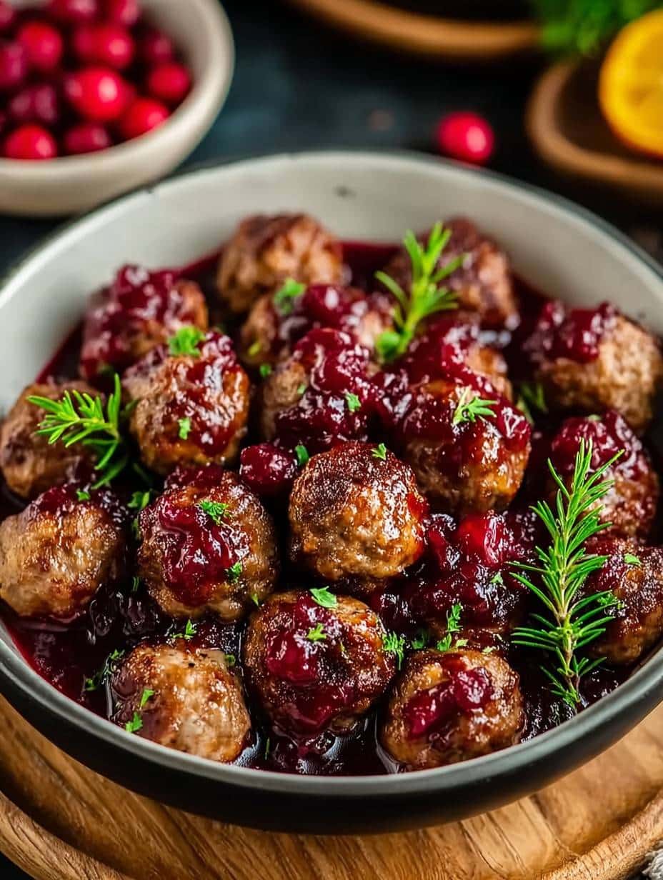 Quick Christmas Cranberry Meatballs for Festive Gatherings Recipe