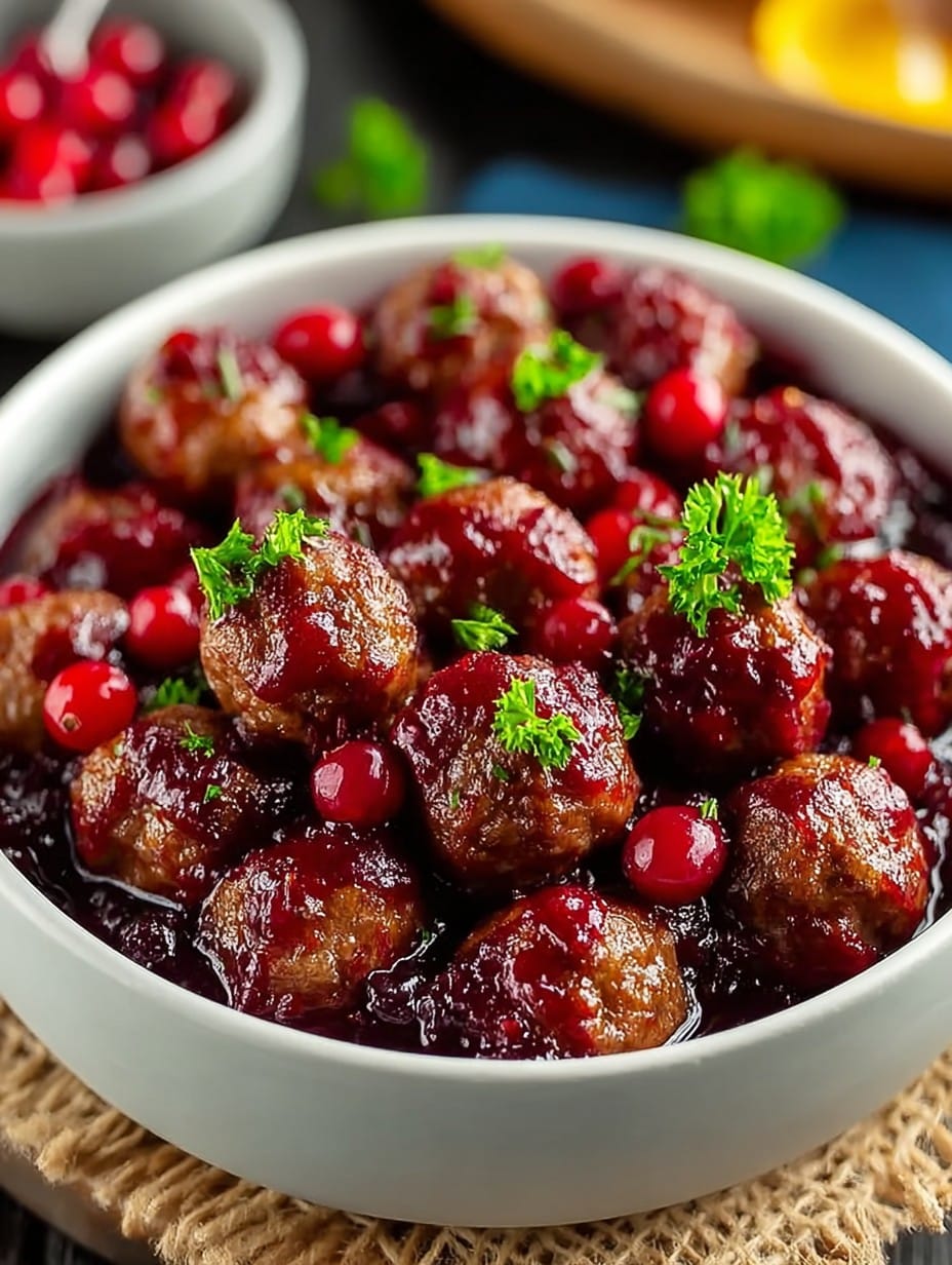 Quick Christmas Cranberry Meatballs for Festive Gatherings