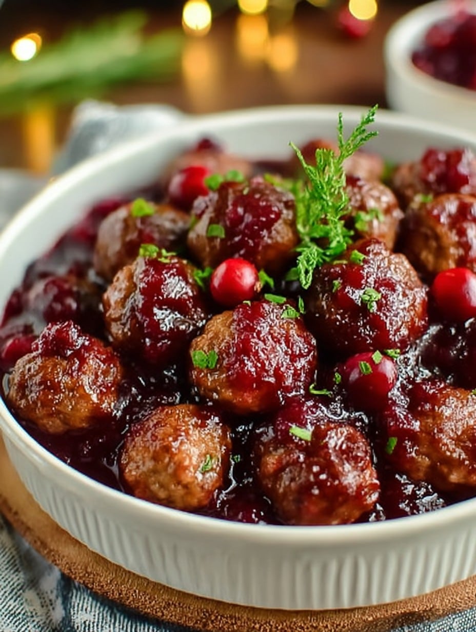 Quick Christmas Cranberry Meatballs for Festive Gatherings