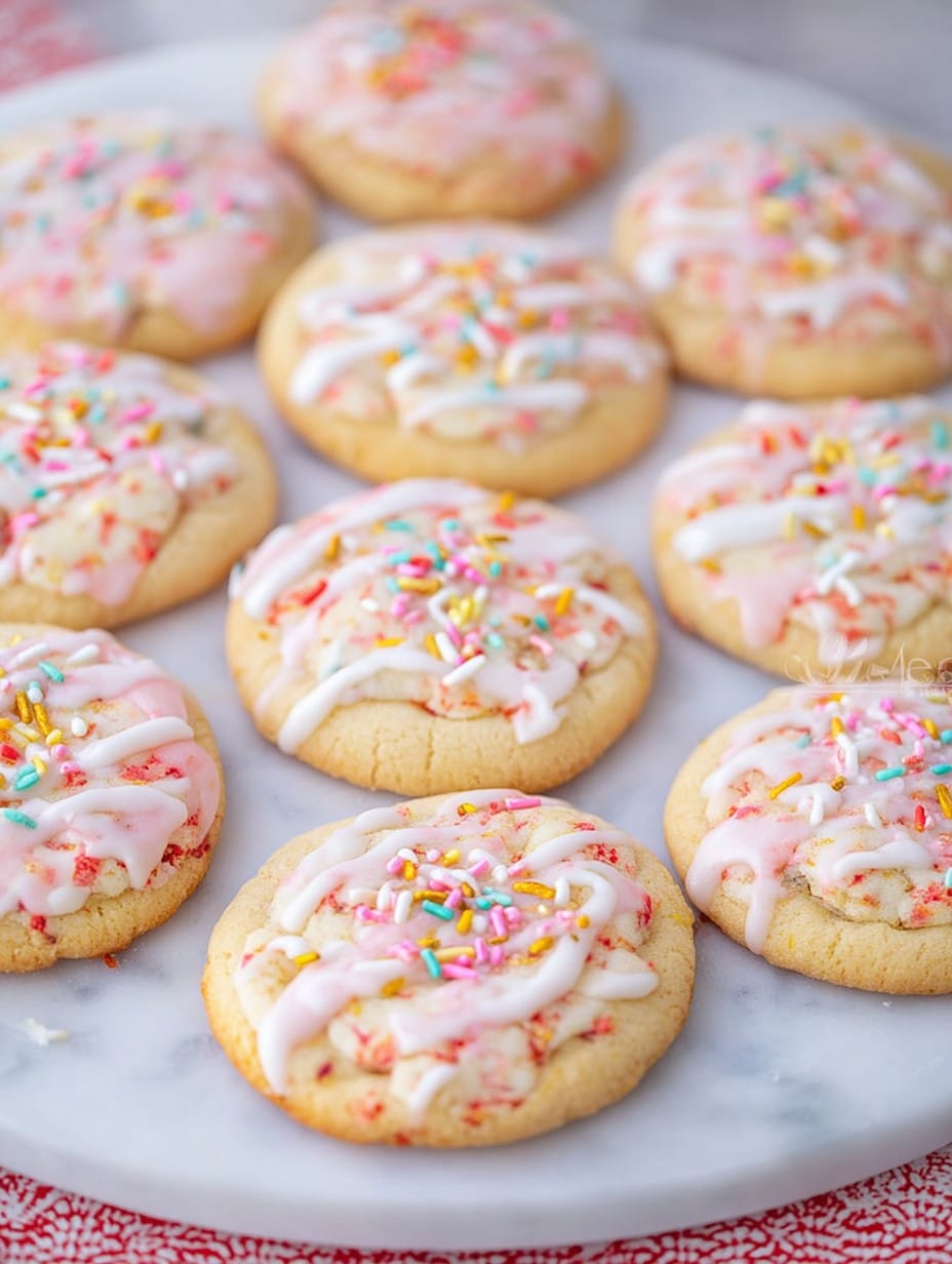 Strawberry Pop Tart Cookies