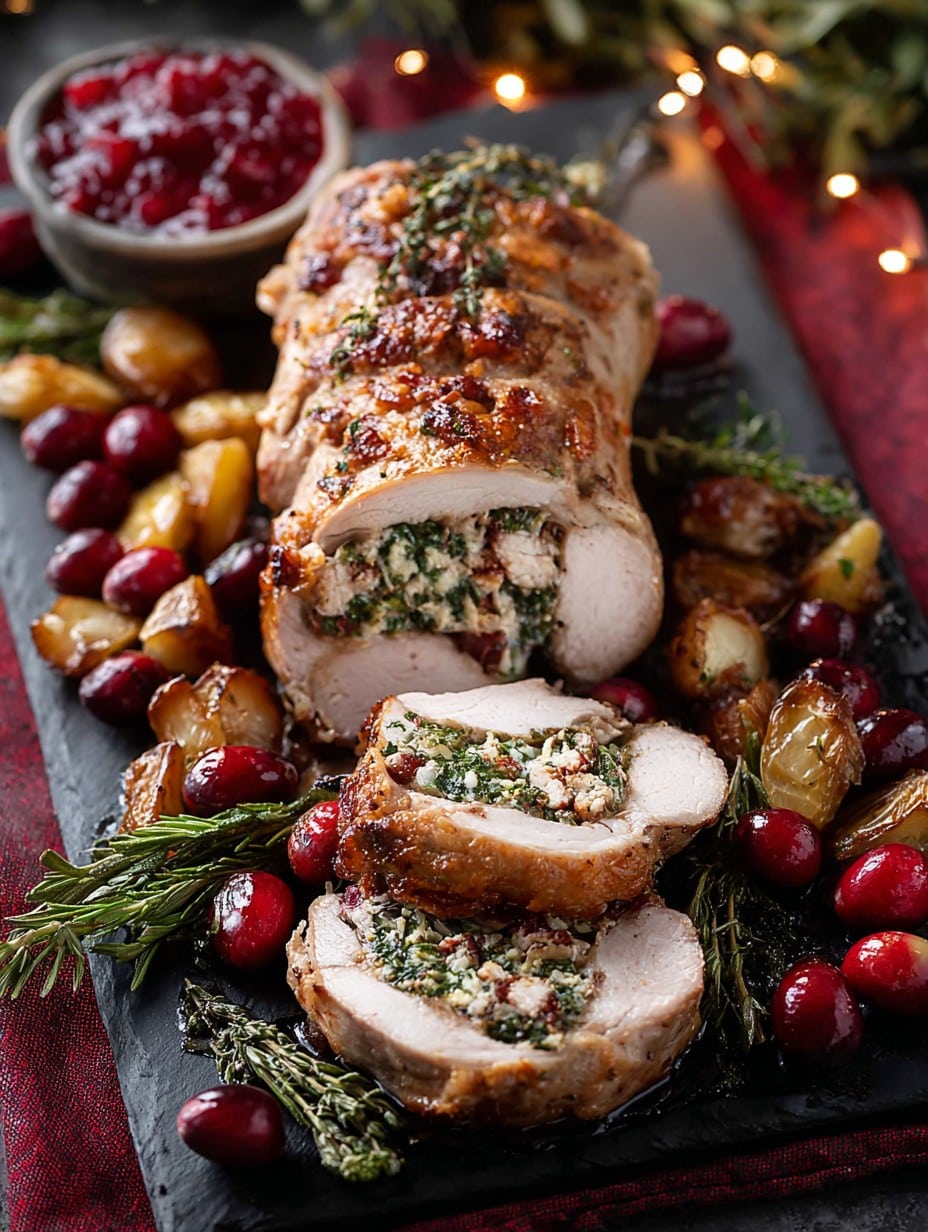 Stuffed Pork Tenderloin Christmas Dinner
