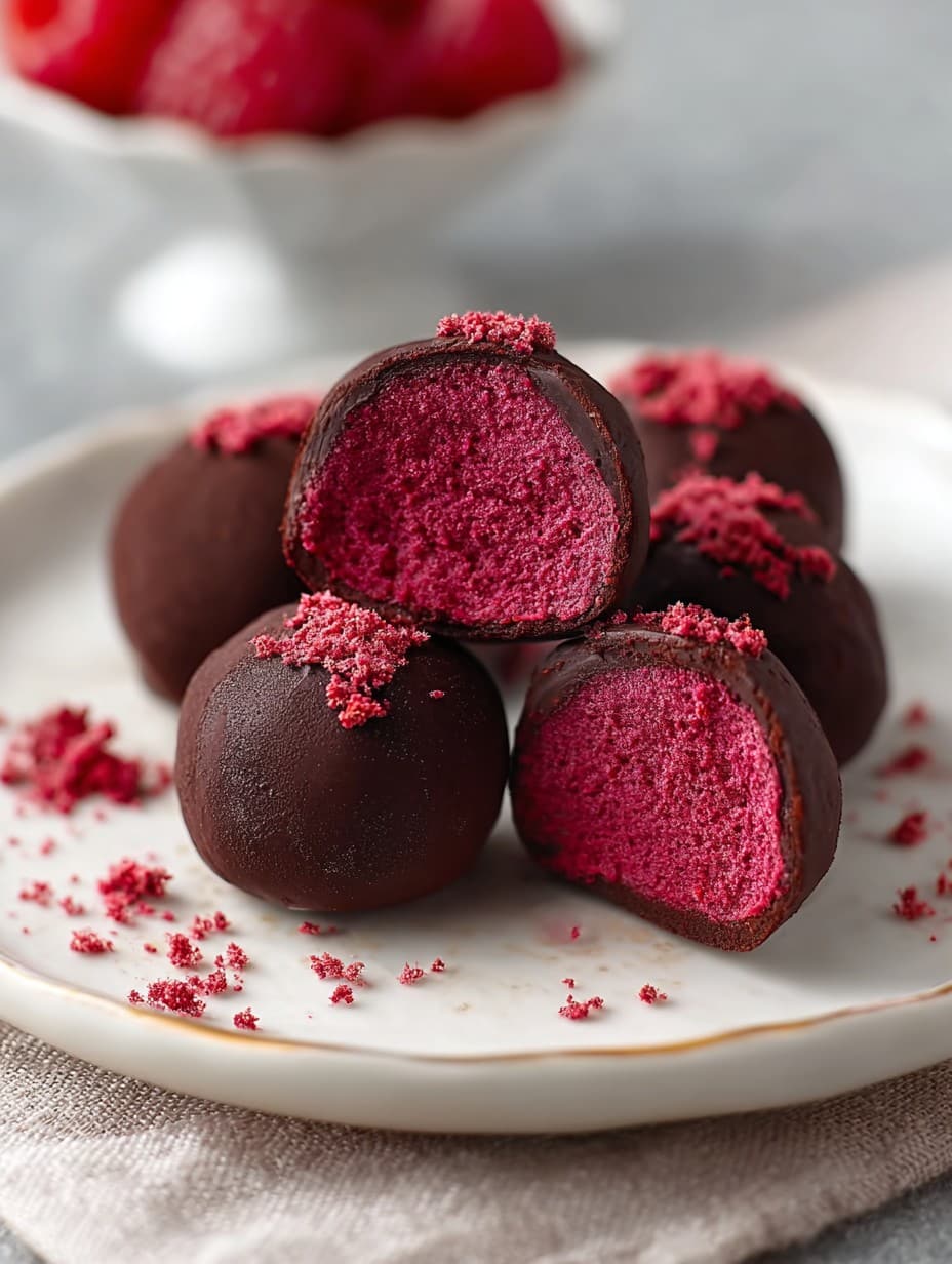 Velvety Raspberry Truffles