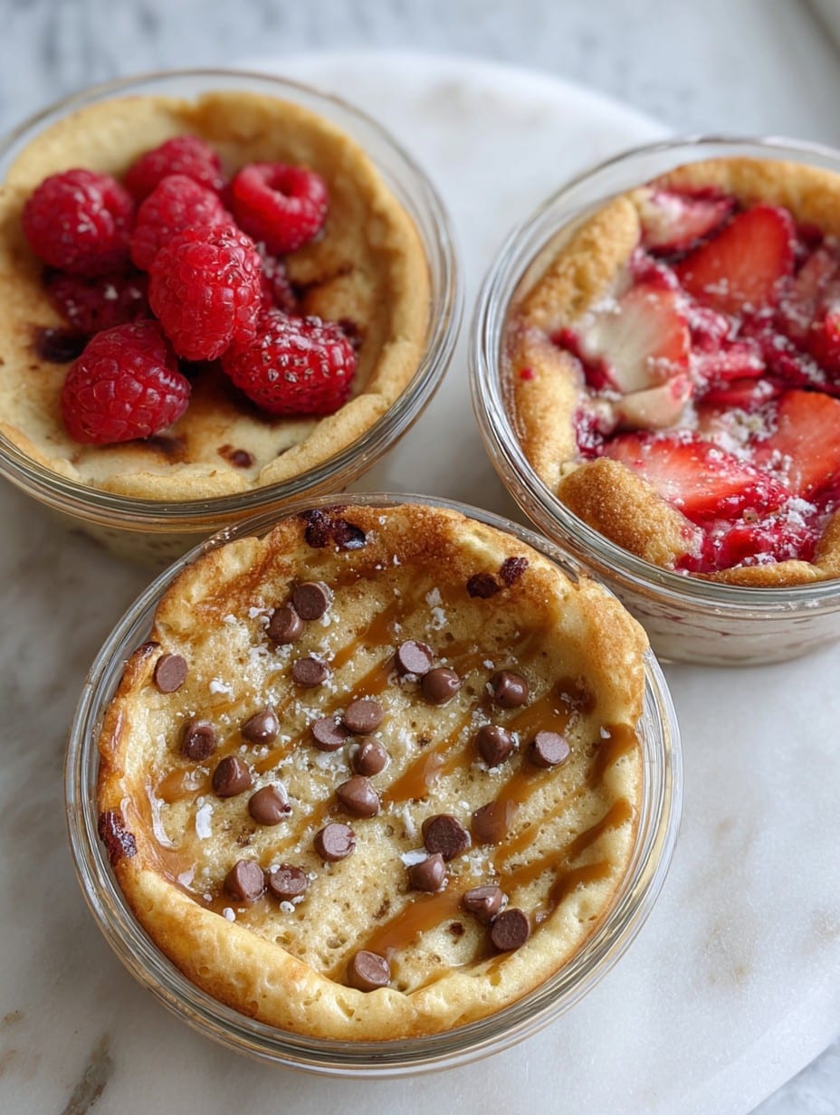 Baked Protein Pancake Bowls- great for meal prep and no banana needed!
