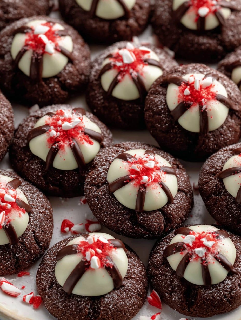 Chocolate Peppermint Blossoms, Christmas Cookies Idea