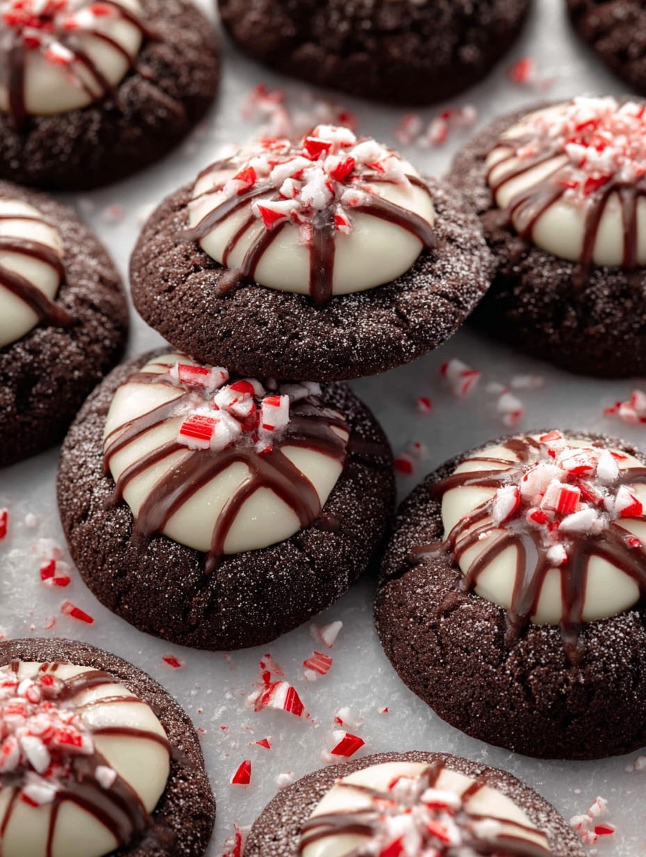 Chocolate Peppermint Blossoms, Christmas Cookies Idea