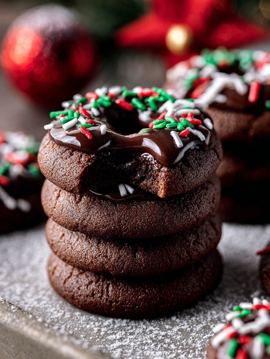 Chocolate Thumbprint Christmas Cookies
