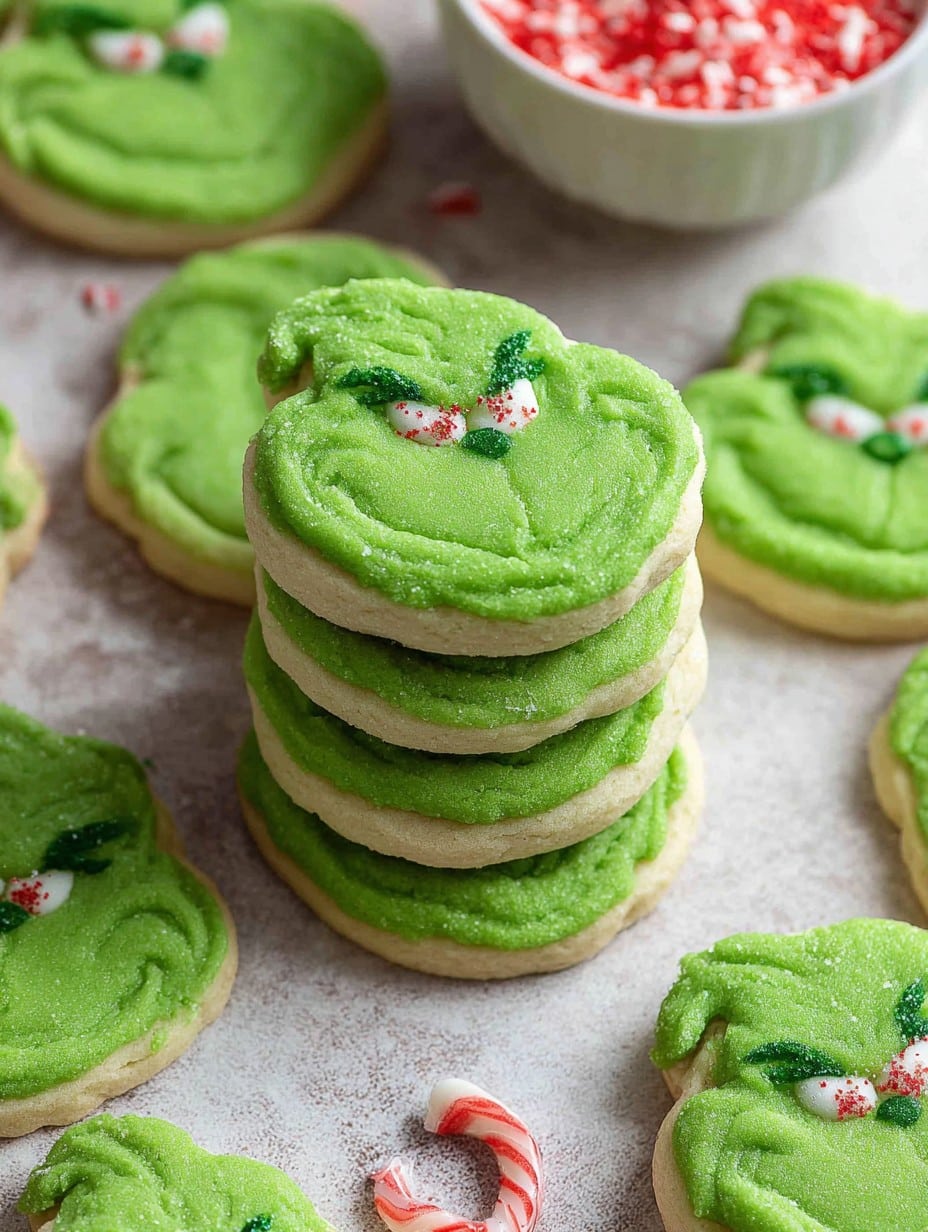 Christmas Grinch Sugar Cookies