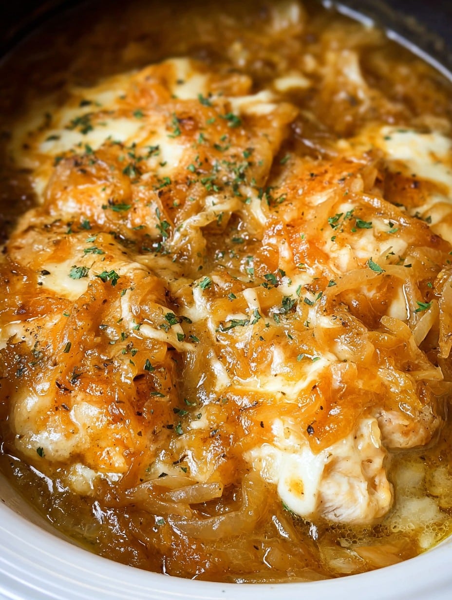 Crock Pot French Onion Chicken