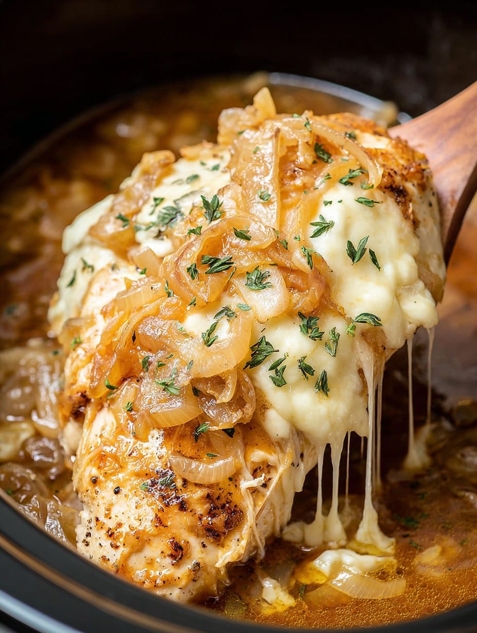 Crock Pot French Onion Chicken